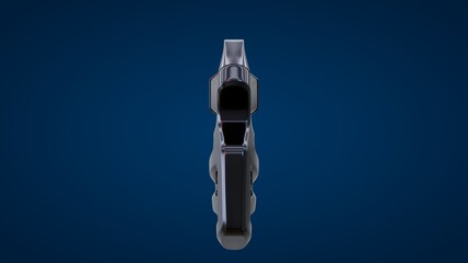 Gun_Back View_Blue Background
( 3D Rendering , 3D Illustration )