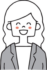 スーツの働く女性　単体