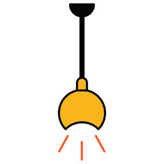 Naklejka premium hanging lamp illustration