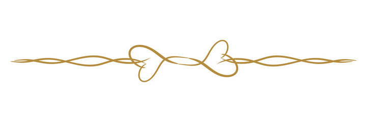 Vintage Gold Chain Border. Can be used as a Text Divider.