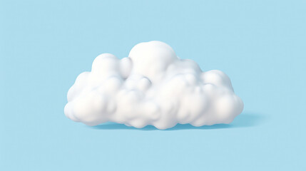 illustration of the white cloud on pastel background