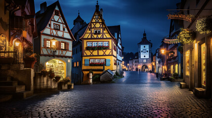 Fototapeta na wymiar Rothenburg ob der tauber medieval famous german town