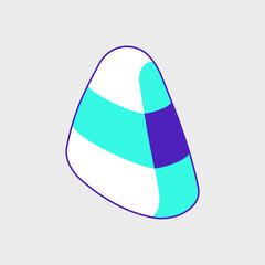 Candy corn isometric vector illustration