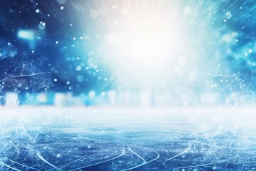 Hockey ice skating rink