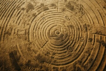 Fototapeta na wymiar Enigmatic crop circles texture background, intricate and puzzling crop formations, mysterious and unexplained surface, rare and enigmatic