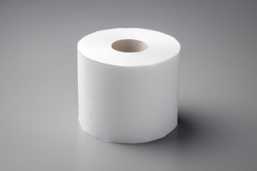 Toilet paper isolated on grey background