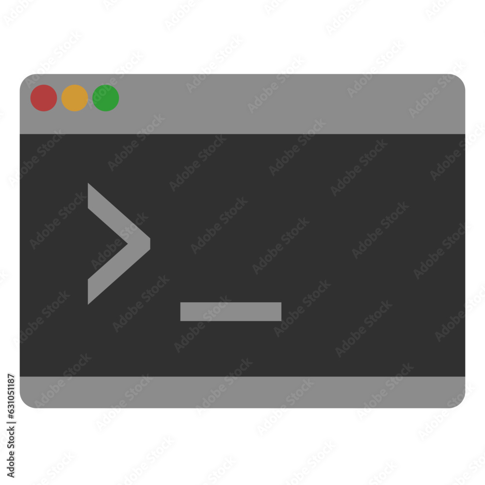 Wall mural 2d icon of a cmd - command line - terminal