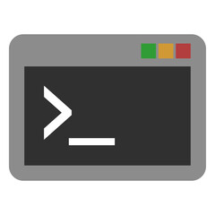 2d icon of a cmd - command line - terminal