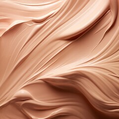 Fototapeta premium Cosmetic smears of creamy texture on pastel beige background