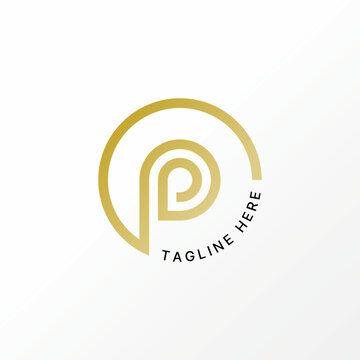 Logo design graphic concept creative abstract premium vector stock letter initial PP or PD font with circle lines. Related monogram typography initial