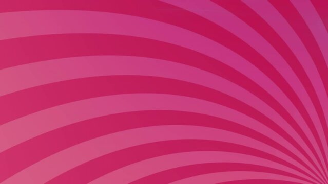 Animation of pink stripes pattern spinning background