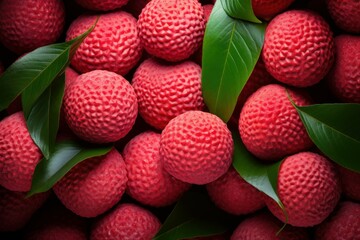 Lychee fruit background. Generate Ai