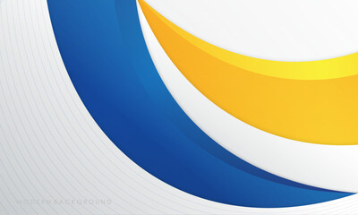 Modern abstract white background with blue and yellow gradietns color