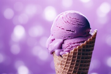Purple ice cream sweet. Generate Ai