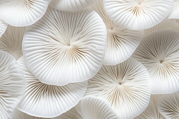 White macro mushrooms eco. Generate Ai
