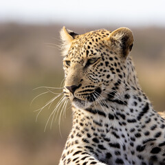 Fototapeta na wymiar a leopard portrait close up 