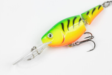 Belgrade, Serbia - 11. July 2023 - Rapala fishing wobbler isolated above white background