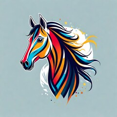 A logo for a business or sports team featuring a HORSE  
that is suitable for a t-shirt graphic.