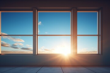 Space sunlight window morning. Generate AI