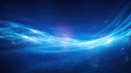Dynamic Blue Striped Lights in Space