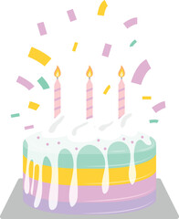 Birthday Cake Vector image or clip art