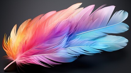 rainbow colored chicken feathers