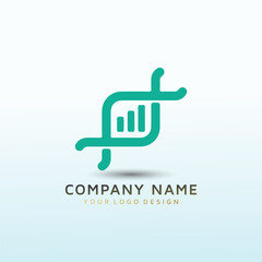 Fototapeta premium DNA capital financial literacy logo