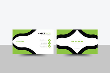  Modern creative business card and simple business card design with yellow. Luxury business card design template.