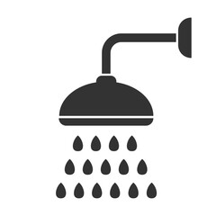 Shower Cap with drops icon. Easily editable line art. Vector stock illustration.