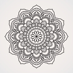 traditional mandala flower. suitable for henna, tattoos, photos, coloring books. islam, hindu,Buddha, india, pakistan, chinese, arab