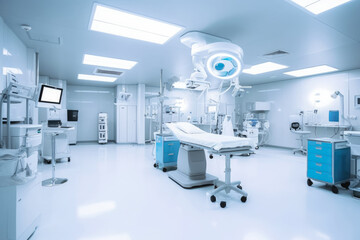 Modern equipment hospital interior in operating room , Medical devices , Created with Generate Ai Technology