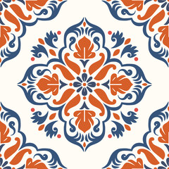 Fototapeta na wymiar Luxury vector seamless pattern. Ornament, Traditional, Ethnic, Arabic, Turkish, Indian motifs. Great for fabric and textile, wallpaper, packaging design or any desired idea.