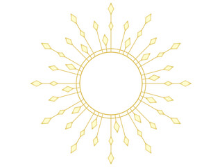 アンティーク風華奢な光り輝く集中線その6