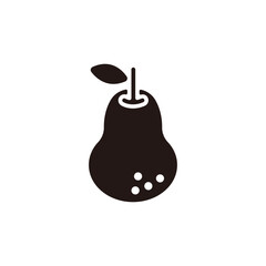 Pear icon.Flat silhouette version.