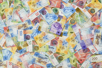 Swiss Francs Background    