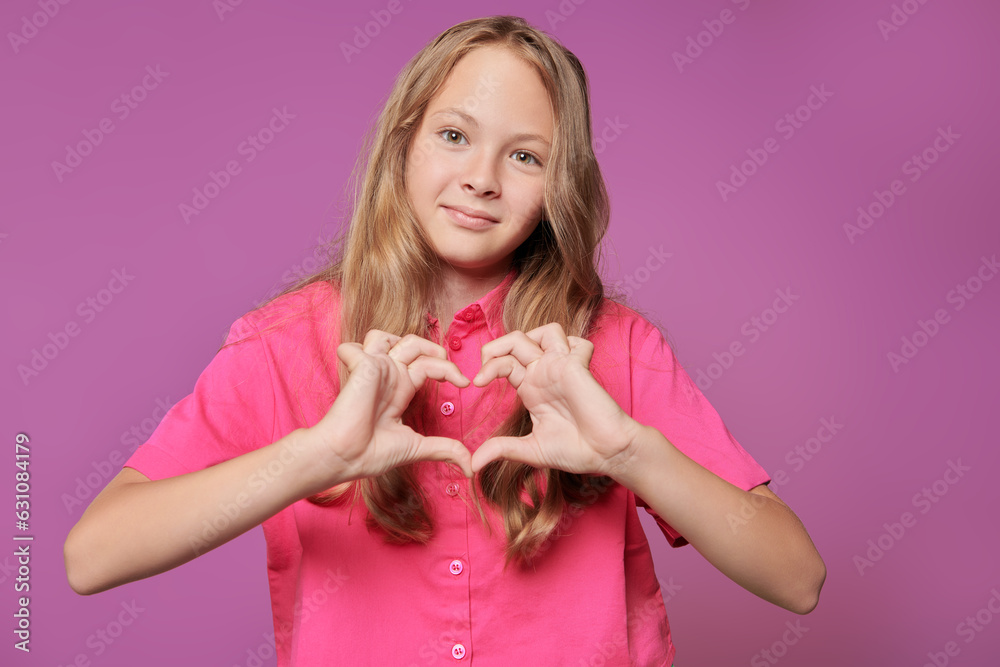 Wall mural cute bright girl