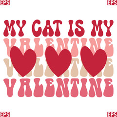 Valentins retro svg design and eps file