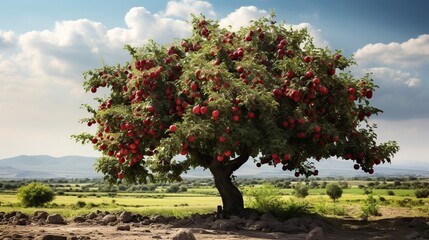 Fototapeta na wymiar Apple trees produce lots of fruit