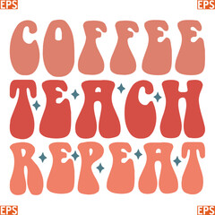 teacher retro svg design and eps file