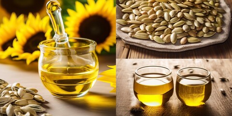 Sunflower seeds, from which vegetable oil is extracted.