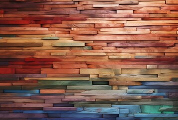 vintage colorful wood texture background. generative ai