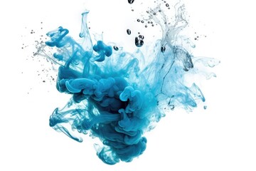 Number 3 in blue water font on white background. Generative AI