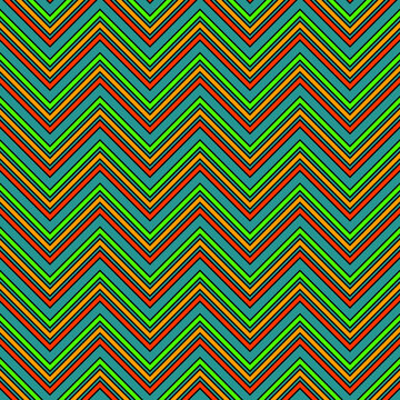 Seamless colorful zigzag pattern in retro 80s style