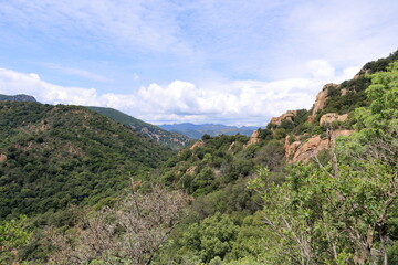 Fototapeta premium mountainous hiking area around cardedu in sardinia