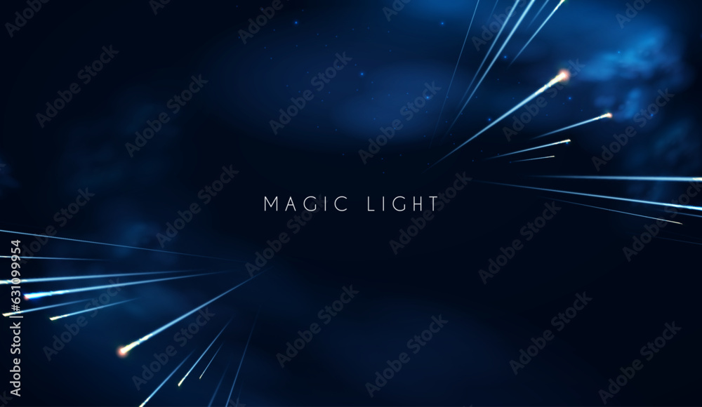 Canvas Prints abstract background with motion light. space, cosmos, firework and comet light effect. flyin asteroi