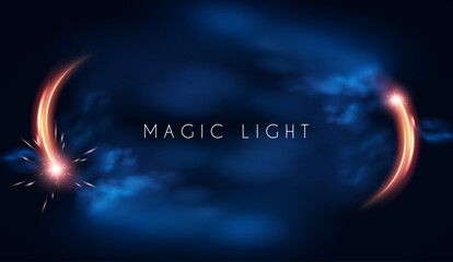 Motion striped light effect with fluid color. Abstract shining wave background. Magic screen design