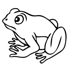 frog outline vector illustration