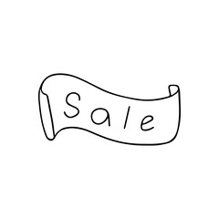 Hand drawn vector illustration sale banner.