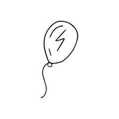Hand drawn balloon vector illustration.
