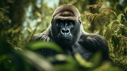 Fototapeta premium Gorilla made with Ai generative technology